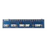 Modrý basový procesor s nápisy BASS FLY RIG® a TECH 21. Zařízení obsahuje řadu ovládacích potenciometrů s popisky CHORUS, MIX, Q, RANGE, LEVEL, HIGH,…