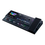 Černý kytarový procesor s displejem a expresním pedálem. Na horní části je nápis BOSS GX-100 GUITAR EFFECTS PROCESSOR a logo AIRD. Zařízení obsahuje…