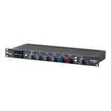 Černý rackový studiový kompresor s nápisy Heritage Audio a SUCCESSOR STEREO BUS COMPRESSOR. Přední panel obsahuje analogový VU metr, pět šedých a dva…