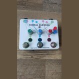 Bílý efekt pedál s nápisem SIGNAL BLENDER a v dolní části OLD BLOOD NOISE ENDEAVORS. Zařízení má tři stoupací spínače s barevnými LED diodami (zelená…