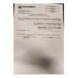 Fotografie zobrazuje papírový doklad s nápisem Paragon 1574/06/2026 oryginał a logem AUDIOCONNECT. V tabulce je uveden produkt IE 100 PRO BLACK SŁUCH…