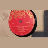Černý vinylový disk s červeným štítkem a zlatými nápisy. Na štítku je nahoře nápis SUPRAPHON a obrázek lva s harfou. Uprostřed jsou texty 45356, 5120…