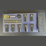 Modrý kytarový procesor s nápisy BOSS GT-3 GUITAR EFFECTS PROCESSOR. Zařízení obsahuje pět stoupacích spínačů označených čísly 1, 2, 3, 4 a nápisem C…