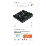Černý analogový mixér s zelenými detaily a ovládacími prvky. Na horní straně je nápis ProFXv3 a na boční hraně logo PROFX. Zařízení obsahuje několik…