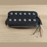 Černý humbucker s dvěma řadami šesti kovových pólů. Nástroj nemá žádné viditelné značky ani nápisy. Z pravé strany vedou čtyři barevné vodiče (černý,…