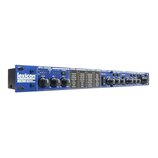 Modrý rackový efektový procesor s nápisem lexicon MX200 Dual Reverb Effects Processor. Přední panel obsahuje několik otočných ovladačů, tlačítka a LE…