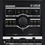 Černý monitorovací kontroler s bílým nápisem DRAWMER a logem cmc2 Monitor Controller. Zařízení obsahuje několik otočných knoflíků, přepínačů a kontro…