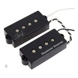 Dvě černé humbuckery s viditelnými póly. Na horním snímači je bílý podpis "Seymour". Dolní snímač má bílý nápis "Seymour Duncan". Oba nástroje mají p…