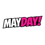 Grafický obrázek s nápisem MAYDAY! v kmitavém, stylizovaném písmu. První tři písmena jsou bílá a zbylá dvě spolu s vykřičníkem jsou růžová. Celý text…