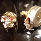  Knoby k potenciometrům Skull Head /gold