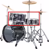 SONOR Xtend 14 snare + 12,13tom - BLACK + hardware