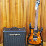 Kytarový set Ibanez GRX 70 QA - SB + kombo Blackstar HT-5