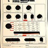 KORG mikro preset.