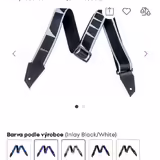 Jackson 299-3738-001 Inlay Black/White Gitarov&yacute; p&aacute;s