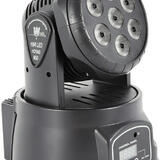 POHYBLIVÁ LED HLAVA 7X 10W RGBW DMX STROBO + DÁLKOVÉ OVLÁDÁN