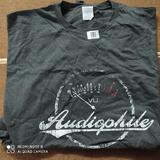 Nové nenošené šedé triko velké 3-4XL "Audiophile"