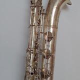 Barytonový saxofon Weltklang (nízké A), postříbřený