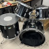 Ludwig Vistalite Solid Black 1976/78 22-12-13-16