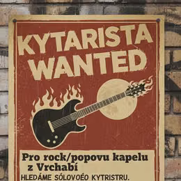 Rockpopov&aacute; Kapela hled&aacute; s&oacute;lov&eacute;ho kytaristu/ku Vrchlab&iacute;