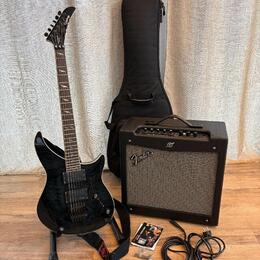 Epiphone EM-2 custom prophecy + Fender mustang II 40W