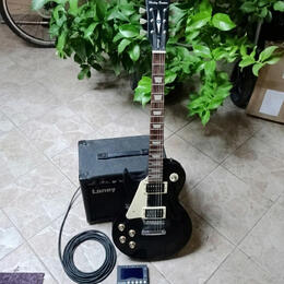 Kytarový set pro LEVÁKY: Harley Benton (Les Paul) + kombo