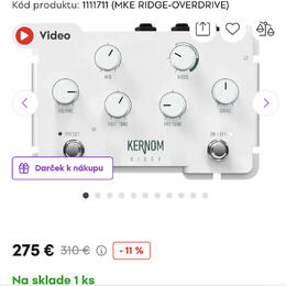 Kernom Ridge overdrive DISTORTION Fuzz midi