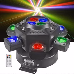 LED pohybliv&aacute; hlava 150W 6 ramen Bee Eye Laser DMX
