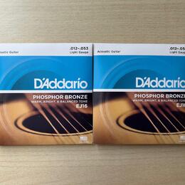2x D'Addario EJ16 12-53 struny pro akustickou kytaru