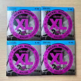 4x D'Addario EXL120 9-42 struny pro elektrickou kytaru