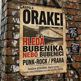 Kapela ORAKEI hled&aacute; buben&iacute;ka nebo bubenici