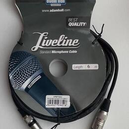 Mikrofonní kabely Adam Hall (6m, XLR–jack) 3 kusy