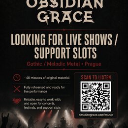 Obsidian Grace is looking for live shows / support slots