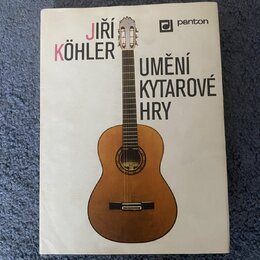 Fotografie znázorňuje knihu s bílým coverem, na kterém je vyobra져na klasická akustická kytara v hnědé barvě. Na obálce je uveden text „JIŘÍ KÖHLER“ a…