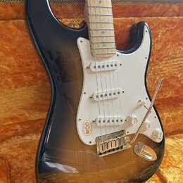 Elektrická kytara s telyem v provedení sunburst a bílým pickguardem. Na pickguardu je vidět oválný nápis „Custom 60“. Kytara má tři snímače, tři ovlá…