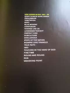 Noty New Order Music 1981-1989 origin&aacute;l kniha