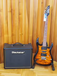 Kytarov&yacute; set Ibanez GRX 70 QA - SB + kombo Blackstar HT-5