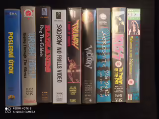 Hudebn&iacute; VHSkazety rock, metal, pop, č&aacute;st sbirky