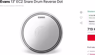 Evans 13" EC2 Snare Drum Reverse Dot
