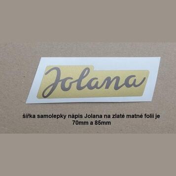 Samolepící nápis Jolana