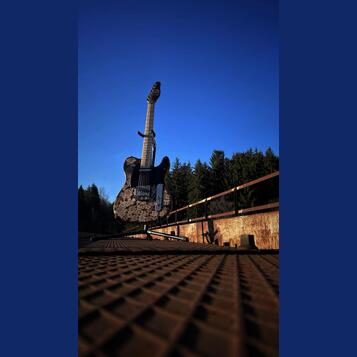 Elektrická kytara Telecaster pyrografie 