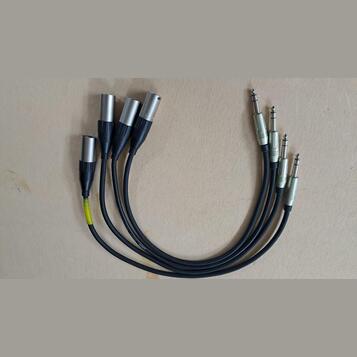 propojovací kabely  XLR - Jack stereo 0,5 metru