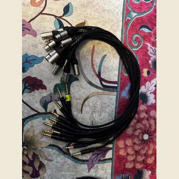 Kabely pro jackovou patchbay: XLR f/m - 6,3mm jack kabely...