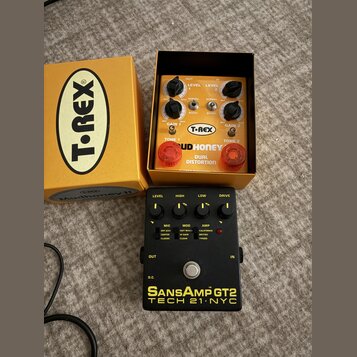 Sansamp gt2 a t-rex mudhoney 2