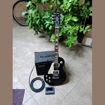 Kytarový set pro LEVÁKY: Harley Benton (Les Paul) + kombo