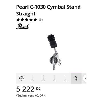 Nový Pearl C-1030 Cymbal Stand Straight !!! REZERVACE!!!