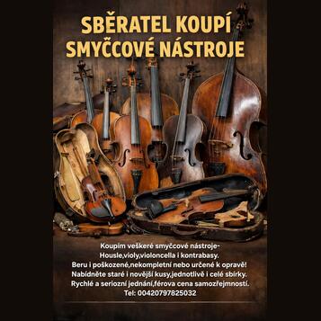 Sběratel koupí veškeré smyčcové nastroje