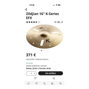 Zildjian K EFX 16”