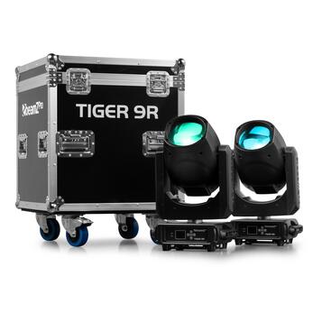 BeamZ Pro Tiger 9R – 4 ks + flight case