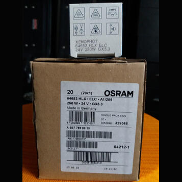 24V/250W ELC GX5,3 50mm 50h HLX64653 Osram