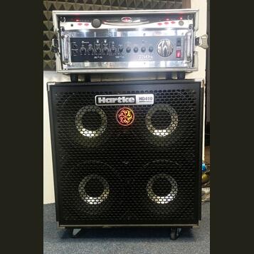 Komplet aparát SWR750X, box Hartke HD410, ladička, rack